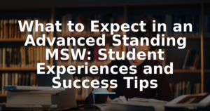 What to Expect in an Advanced Standing MSW: Student Experiences and Success Tips