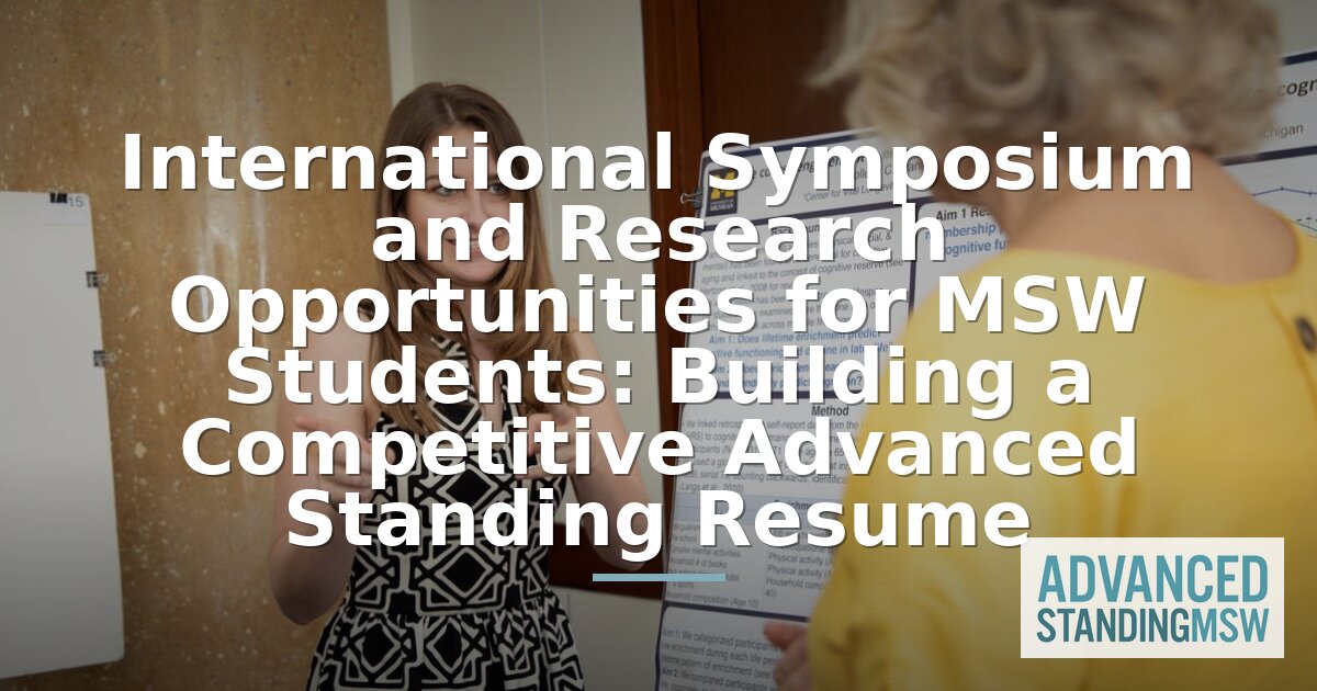 MSW Student Research Opportunities & Symposium Guide